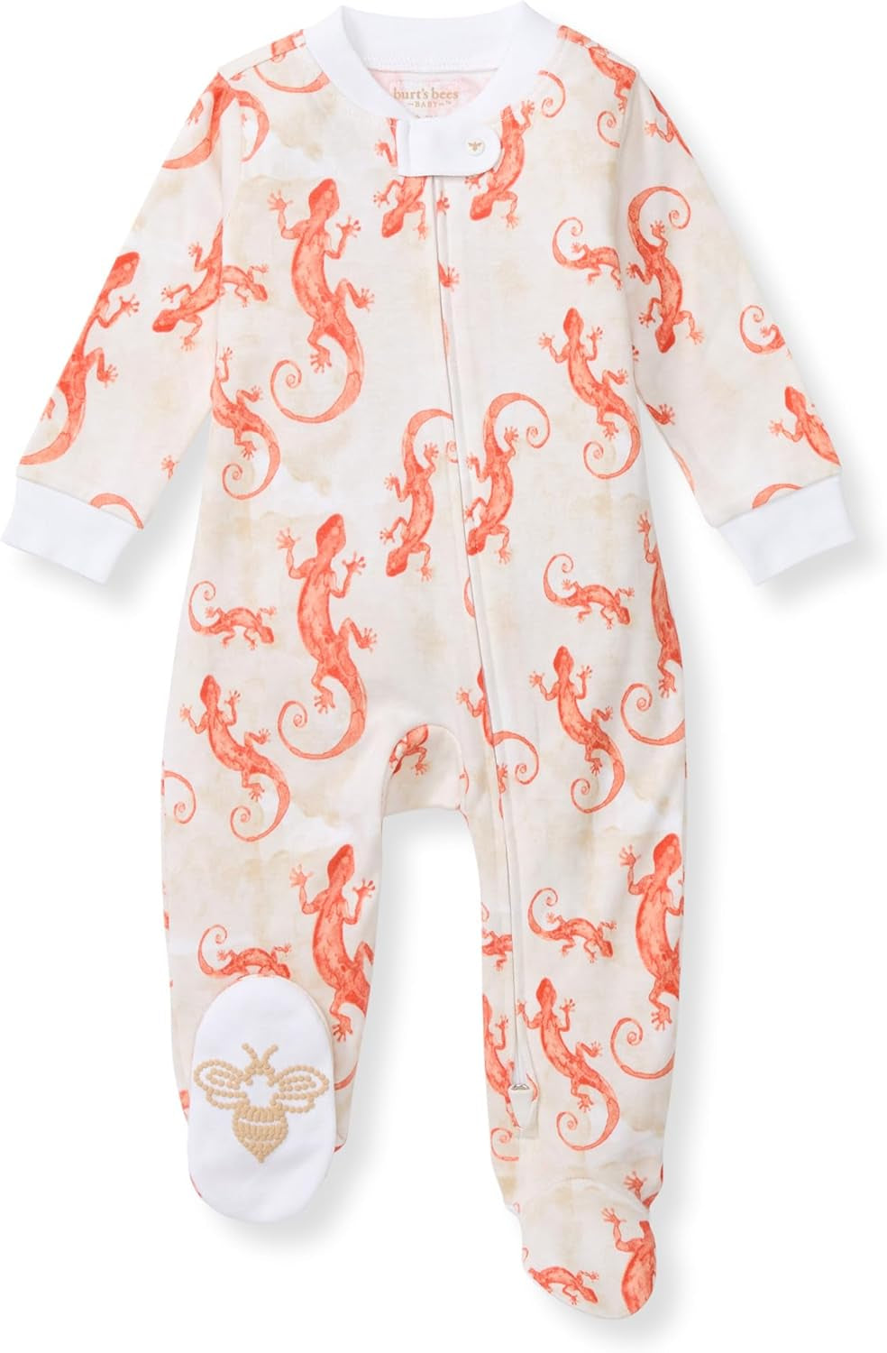 Burt'S Bees Baby Boys' Organic Cotton Loose Fit Sleep and Play One-Piece Zip Front Footed Pajamas
