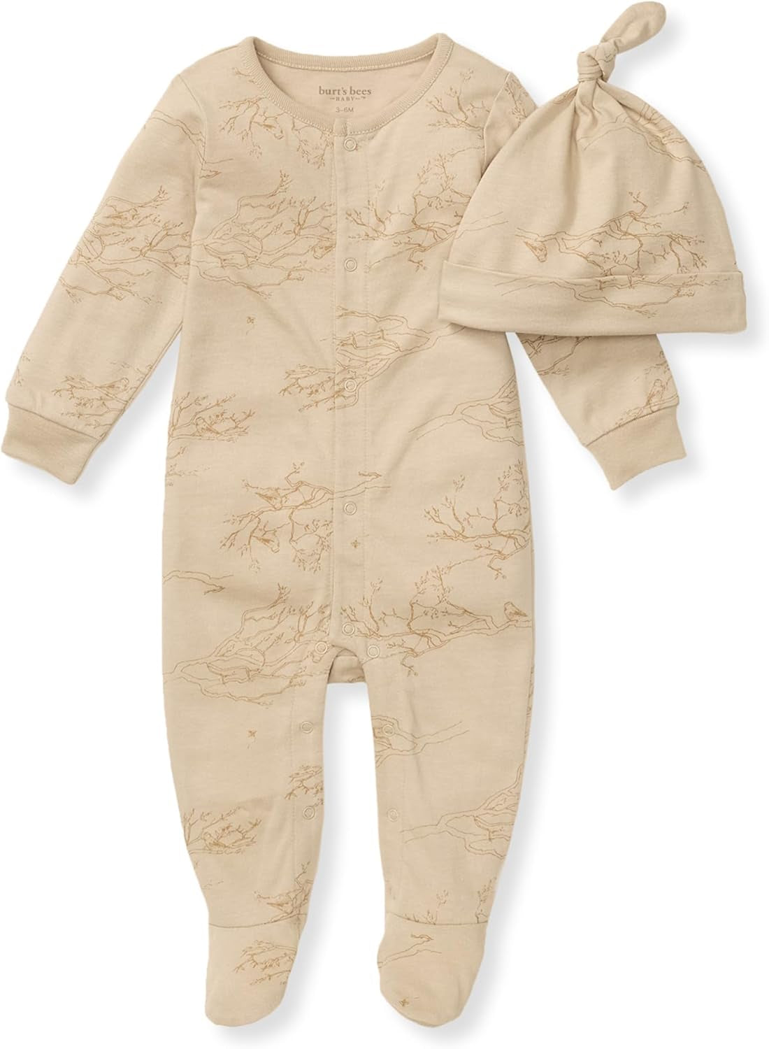 Burt'S Bees Baby Boys' 100% Organic One-Piece Long Sleeve Coverall