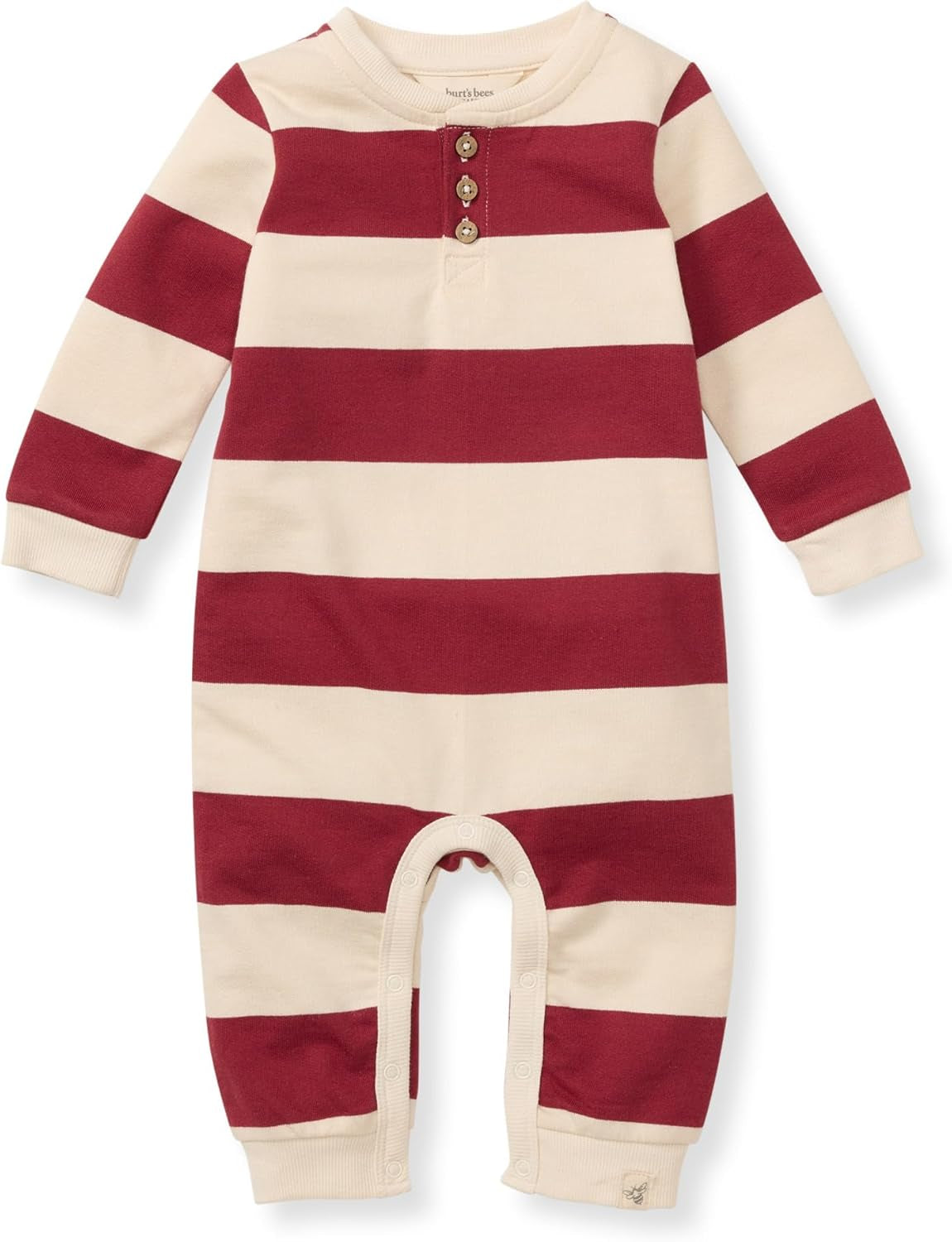 Burt'S Bees Baby Boys' 100% Organic One-Piece Long Sleeve Coverall