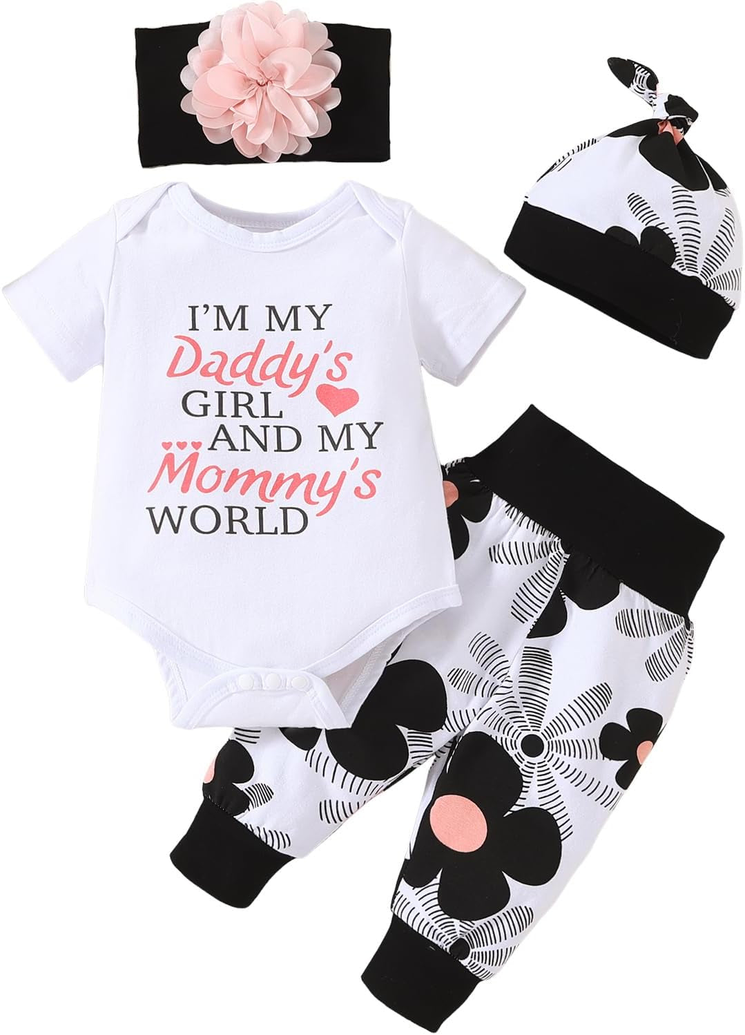 Yvowming Newborn Baby Girl Clothes Infant Ruffle Romper Pants Set Summer Outfits Cute Baby Clothes for Girls