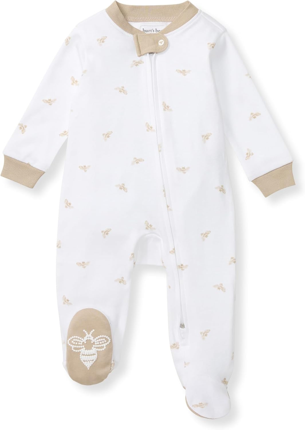 Burt'S Bees Baby Boys' Organic Cotton Loose Fit Sleep and Play One-Piece Zip Front Footed Pajamas