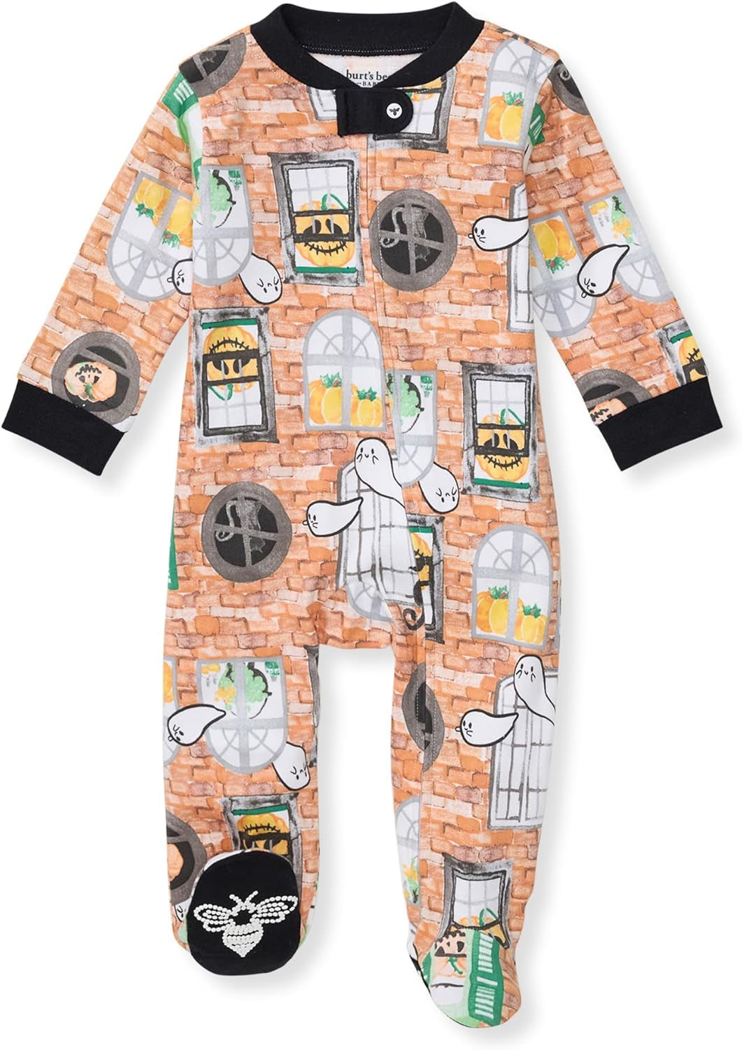 Burt'S Bees Baby Boys' Organic Cotton Loose Fit Sleep and Play One-Piece Zip Front Footed Pajamas