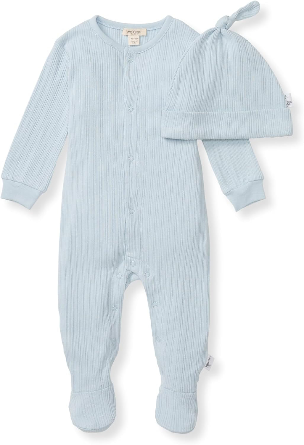 Burt'S Bees Baby Boys' 100% Organic One-Piece Long Sleeve Coverall