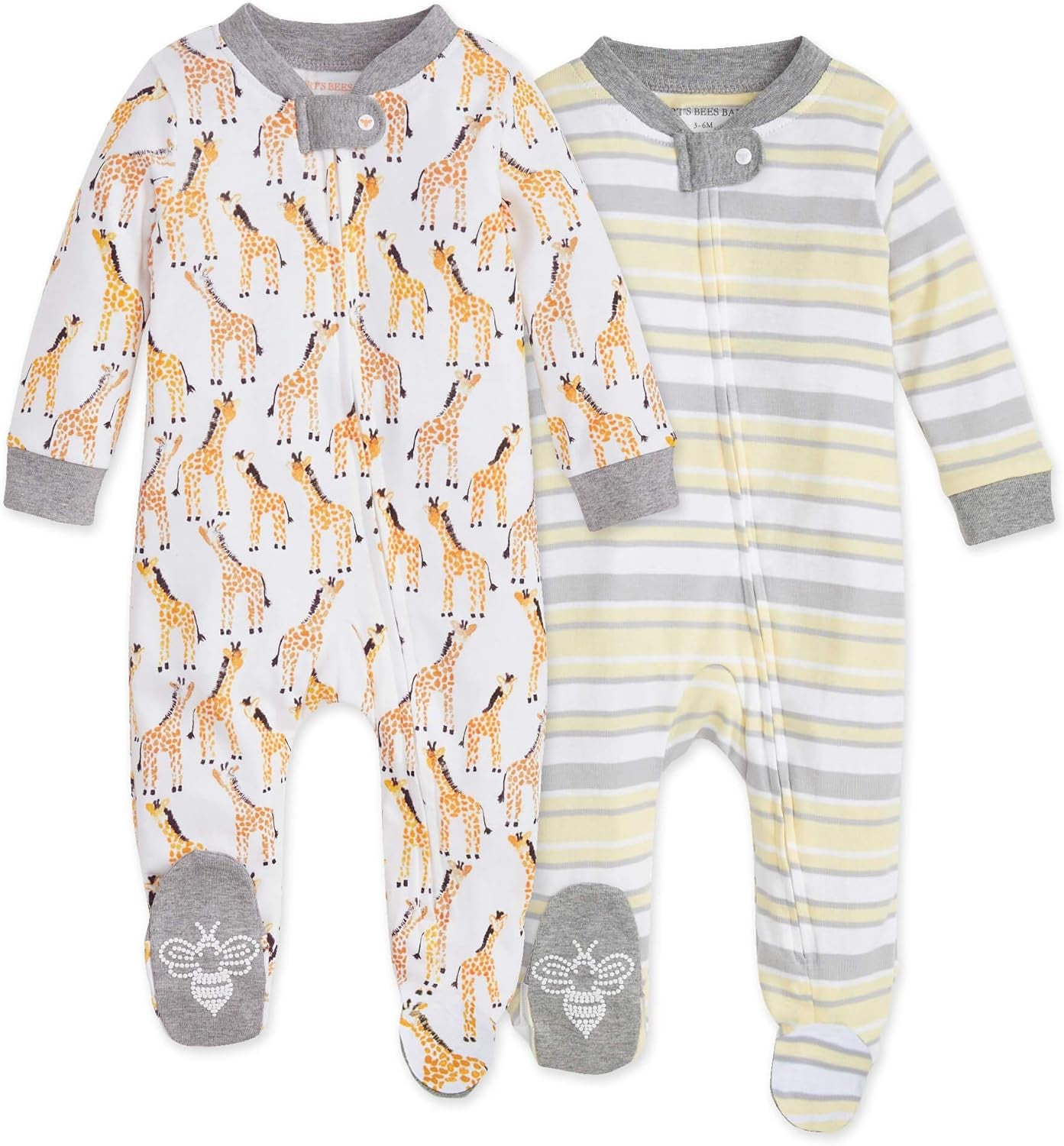 Burt'S Bees Baby Boys' Organic Cotton Loose Fit Sleep and Play One-Piece Zip Front Footed Pajamas