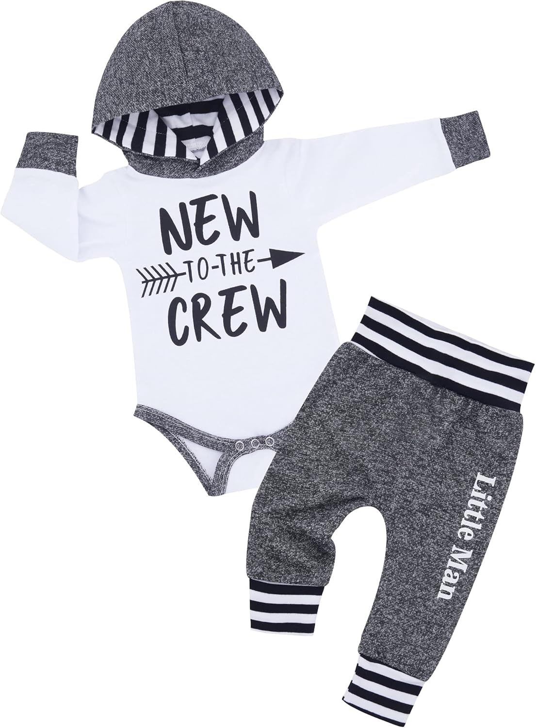 Fommy Newborn Baby Boy Clothes Plaid Letter Print Long Sleeve Hoodies + Long Pants 2PCS Fall Winter Outfits Set