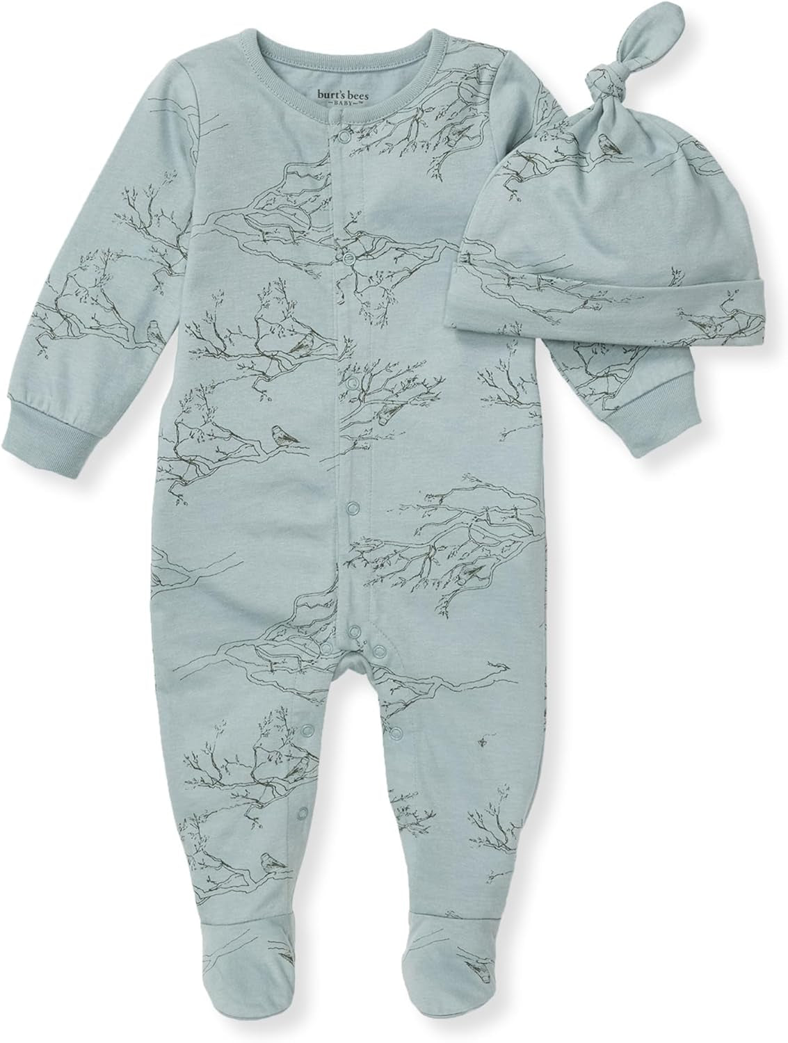 Burt'S Bees Baby Boys' 100% Organic One-Piece Long Sleeve Coverall