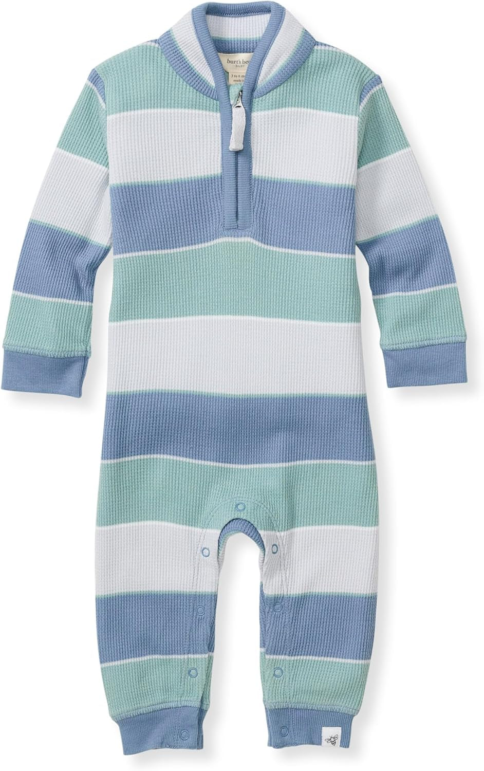 Burt'S Bees Baby Boys' 100% Organic One-Piece Long Sleeve Coverall