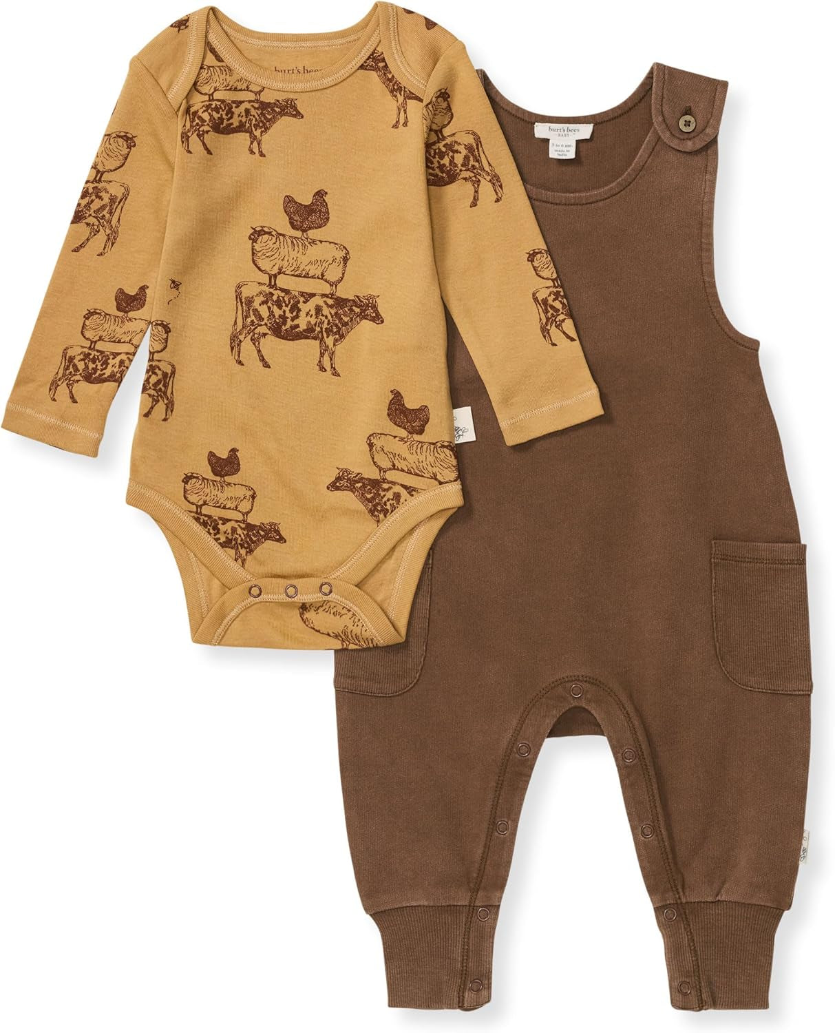 Burt'S Bees Baby Boys' 100% Organic One-Piece Long Sleeve Coverall