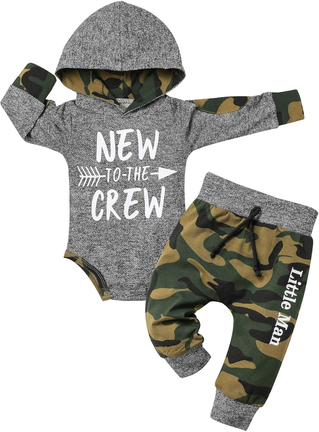 Fommy Newborn Baby Boy Clothes Plaid Letter Print Long Sleeve Hoodies + Long Pants 2PCS Fall Winter Outfits Set