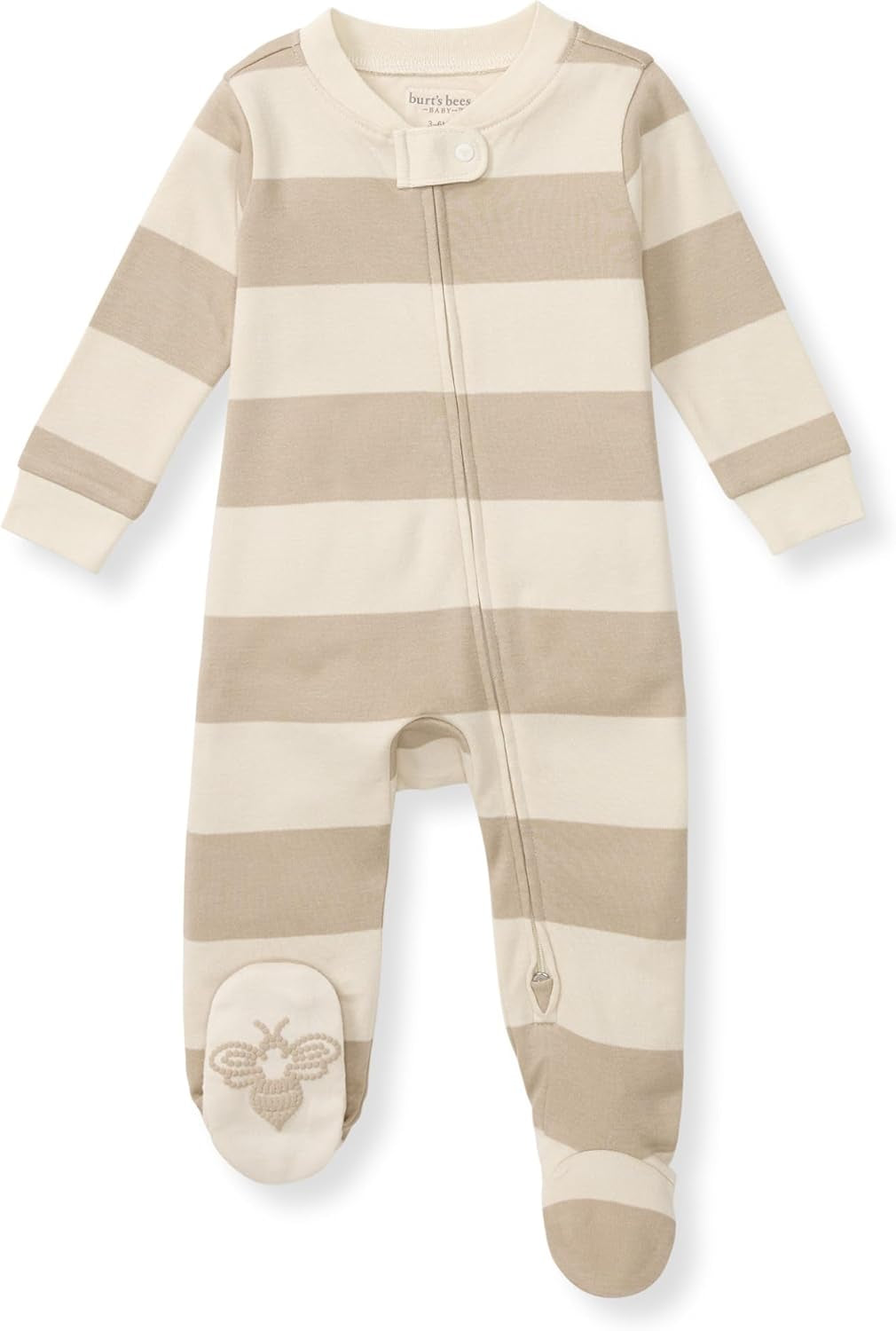 Burt'S Bees Baby Boys' Organic Cotton Loose Fit Sleep and Play One-Piece Zip Front Footed Pajamas