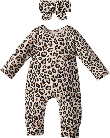 Von Kilizo Baby Girl Clothes Cute Floral Infant Newborn Baby Clothes for Girls Letter Print Snap Baby Girl Romper Jumpsuit