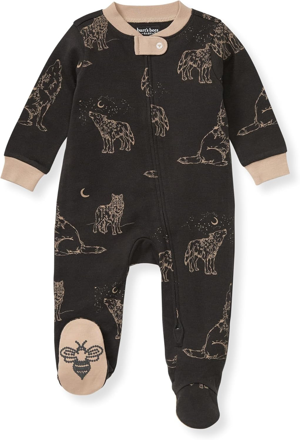 Burt'S Bees Baby Boys' Organic Cotton Loose Fit Sleep and Play One-Piece Zip Front Footed Pajamas