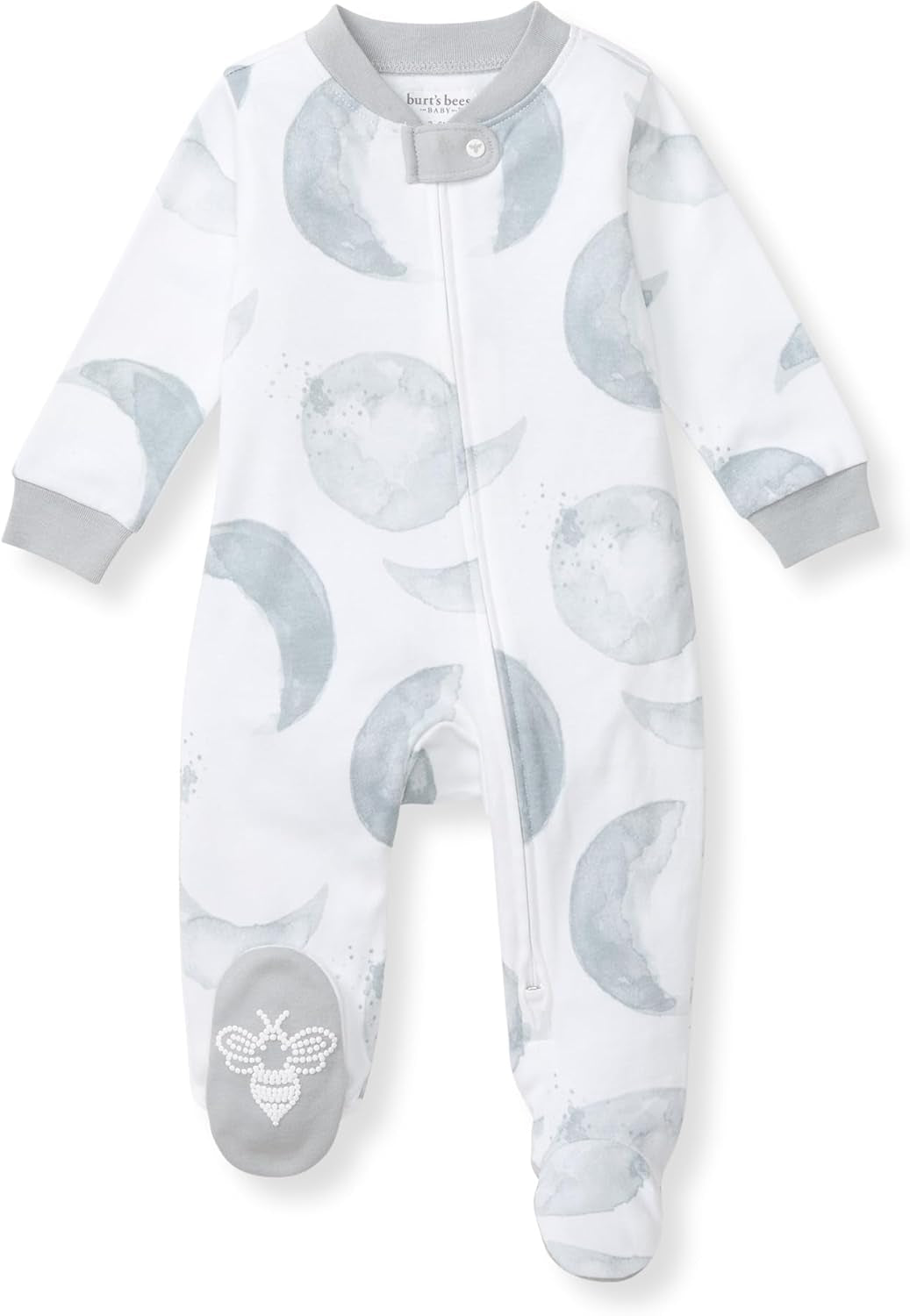 Burt'S Bees Baby Boys' Organic Cotton Loose Fit Sleep and Play One-Piece Zip Front Footed Pajamas