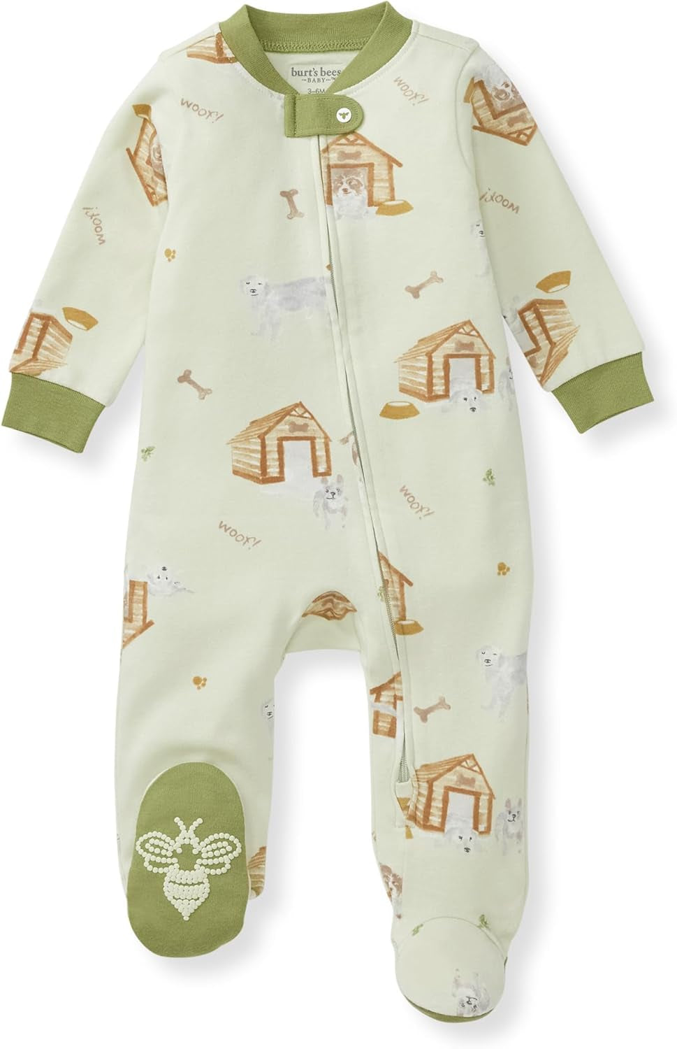 Burt'S Bees Baby Boys' Organic Cotton Loose Fit Sleep and Play One-Piece Zip Front Footed Pajamas
