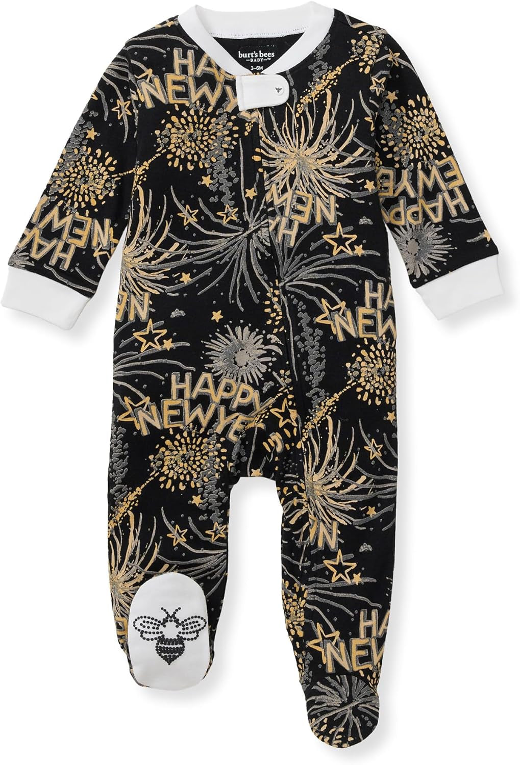 Burt'S Bees Baby Boys' Organic Cotton Loose Fit Sleep and Play One-Piece Zip Front Footed Pajamas