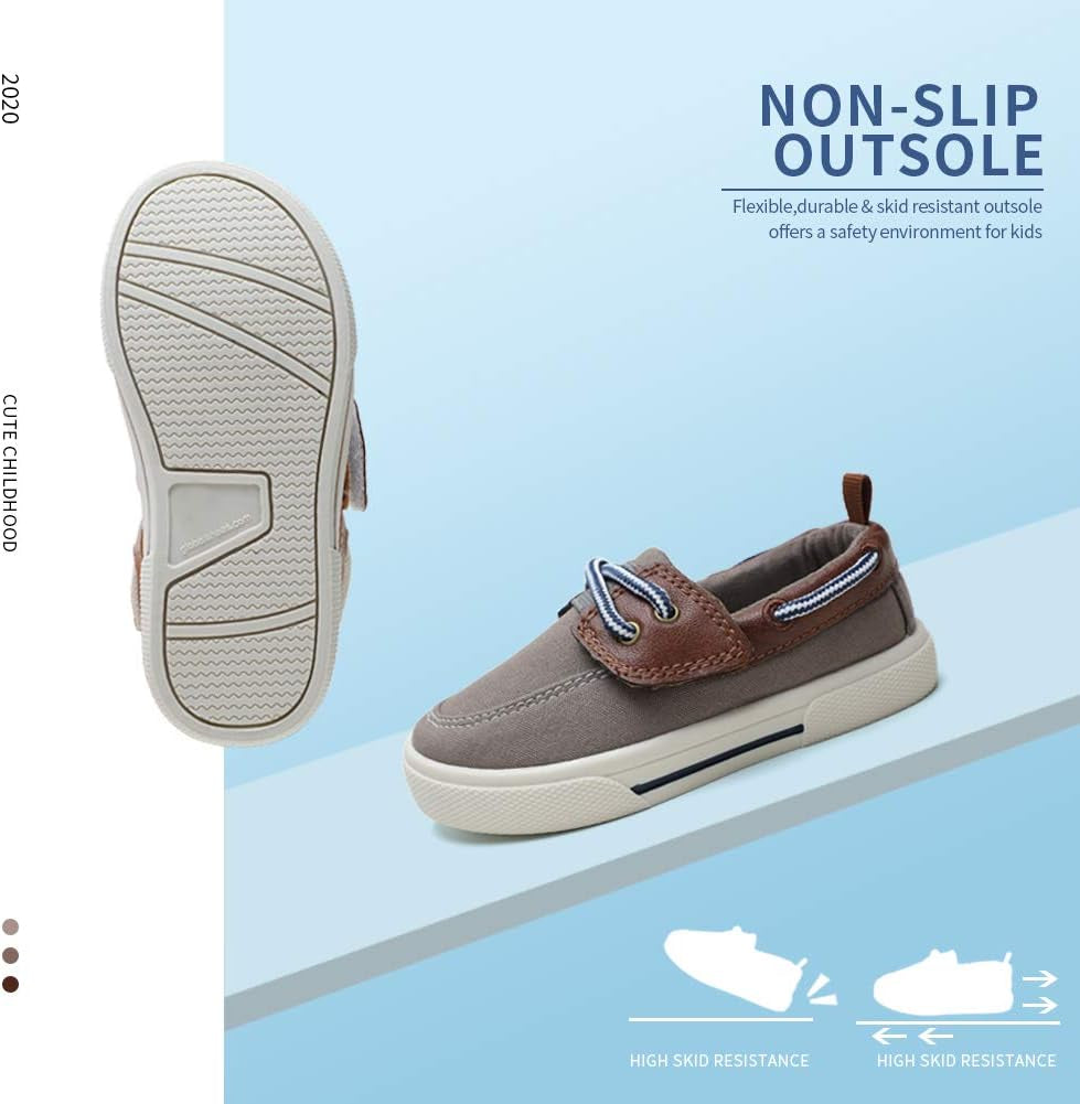 Tombik Toddler Boys & Girls Boat Shoes Kids Canvas Sneakers (Toddler/Little Kid)