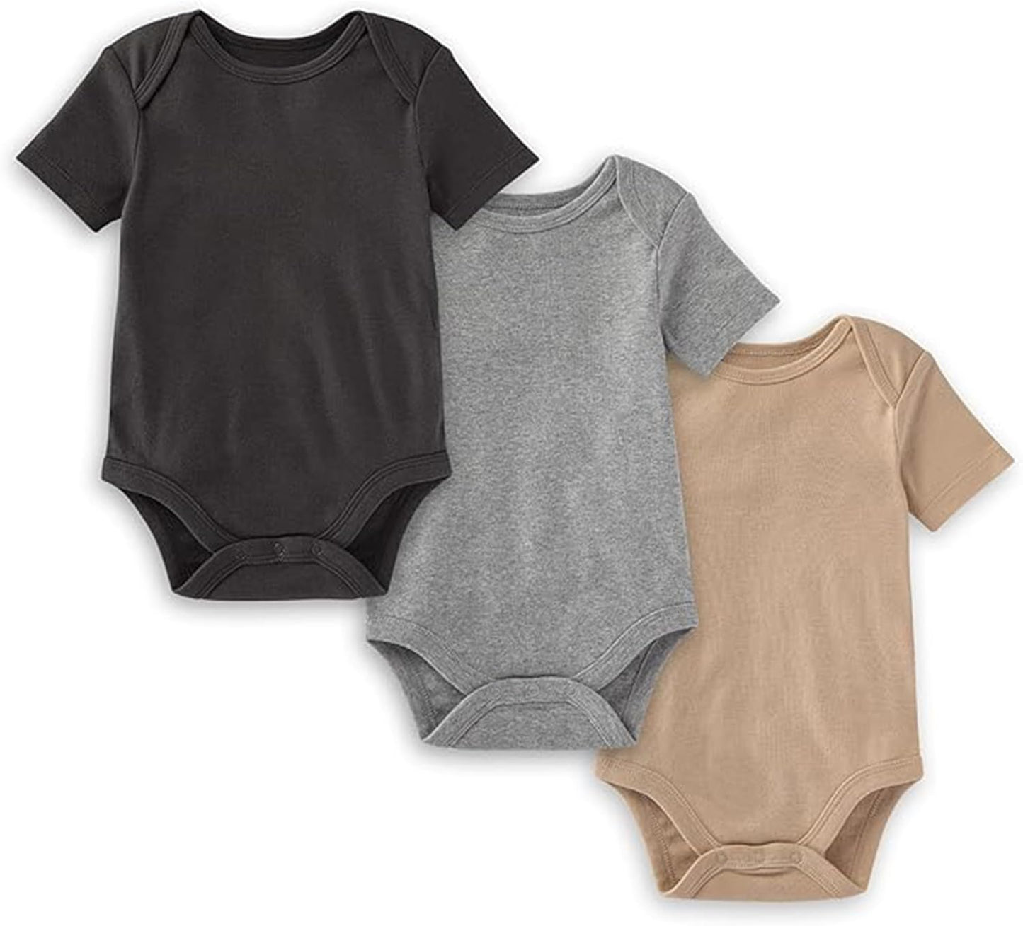 Burt'S Bees Baby Unisex Short Sleeve Organic Cotton Bodysuits, 3-Pack